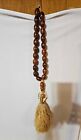 Butterscotch Bakelite Faturan Ottoman Prayer Beads W Masterbead W Eagle -tested