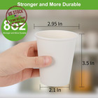 120 Pack 8oz Disposable Paper Coffee Cups For Hot   Cold Drinks - Office   Party