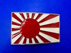 Rising Sun Imperial Japanese Japan Flag Red White Enamel Belt Buckle