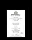 Frank Gatski Psa Dna Coa Signed Goal Line Art Card Glac Autograph