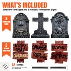 Halloween Decorations Outdoor Yard Signs  6 Pcs 16 5  16 5 X 12 Inches  Black