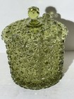 Vtg 1970   s Fenton Glass Daisy   Button Light Green Candy Dish Ice Bucket 