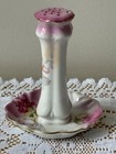Antique Nippon Japan Porcelain Hat Pin Holder Hand Painted Roses 5    H Grannycore