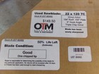 Otm 22  Saw Blade 22 X 120 Tc 32mm Arbor  Approx 50  Life Left  1 Chipped Tip