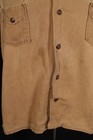 Rare Vintage 1930 s Brown Cotton Twill Shirt Size Medium