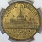 1893  1 Dollar World s Columbian Exposition Medal Ngc Mint State 63 Hk 154