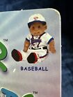 Vtg Ty-gear For Beanie Kids Baseball Doll Clothes Go Team Red White Blue New