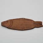 Vintage African Hand Carved Wood Fish Plaque Safari Impala Wildlife Wall Hanging