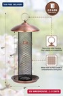 Gtongoko Bird Feeders For Outdoors  All Metal Mesh Tube Bird Feeder Copper