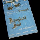 Disneyland Hotel Vintage 1960 s Matchbook Cover Mid-century Walt Disney History