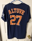Majestic Houston Astros Jose Altuve  27 2017 World Series T Shirt L