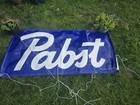 Lot Of 5 Brand New Pabst Script Blue Ribbon Plastic Banners New In Box 3ftx6ft