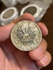 1880 Cn Jd Mexico 8 Reales Silver Coin Chopmarked