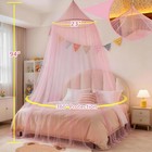 Princess Pink Bed Canopy For Girls Room 23 w X 94 l  pack Of 1   Light