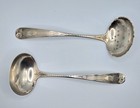 2 Peter L Krider Coin Silver Ladles Custom Presentation Box Geo  Webb Baltimore 