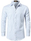 Stylish Men s Long Sleeve Printed Dress Shirt - Button Down  Casual   Formal Wea