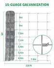Cattle Fence 4ft X 328ft 12 Gauge Galvanized Woven Wire Fencing Livestock Fence