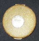 Vintage Rare Jacqueline Cochran Ruby Stone Gold Tone Mirrored Powder Compact