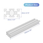 5pcs V Slot 2040 Aluminum Extrusion 1500mm 59  Length Anodized Rail Black