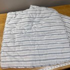 Brooks Brothers Blue White Ticking Stripe Quilted Euro Shams Set Of 2 Preppy Vtg