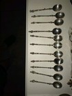 Antique Dutch  833 Silver Sugar Tea Spoons - Demitasse - Or Souvenir Spoon