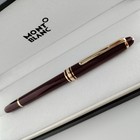 New Montblanc Meisterstuck 163 Rollerball Pen Red gold Trim W  Gift Box