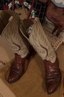 Ralph Lauren Lizard Inlay Vintage Cowboy Boots Size 7 5 