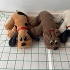 Vintage Lot Of 4 Tonka Pound Puppies 8  Stuffed Animal Plush 1980 s  Vtg Toys Bc