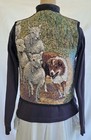 Australian Shepherd Tapestry Vest  Size Xsm sm  Handmade Usa  Front Pockets