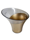 Moet   Chandon Champagne Ice Bucket Acrylic Clear   Brushed Gold Rare   2