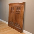 34  Tall Antique French Oak Wood Carved Gothic Panel