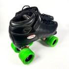 Riedell R3 Quad Roller Skates Mens Size 10 Green Radar Demon Wheels