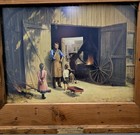 Dalhart Windberg Signed And Framed Spectacular Print  the Blacksmith Shop  Rare 