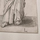 Original Lucas Van Leyden Old Master Print Engraving Simon C 1510 