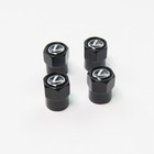 Compatible With Lexus 4pcs Tire Valve Stem Caps Black Anodized Aluminum Set