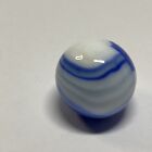 Antique Christensen Agate Hand-gathered Blue Stripped Opague Marble