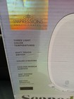 Impressions Vanity Shower Mirror Scaped Tri-tone Fogless Led Shaving Black New