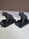 1920s Vintage Art Deco  roar Of The Lions  Bookends Art Metal Works Bronze-clad