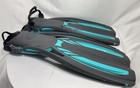 Sherwood Elite Open Heel Scuba Dive Fins Medium 9-10 Gray tiffany Blue