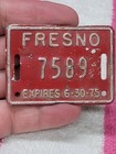Fresno  California  Bicycle License Plate