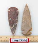 2 Piece Collection 4  Spearheads - Arrowheads - Hand Knapped Agate jasper