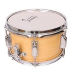 Glarry Wood Color Snare Drum 10 x6  With Drumstick Strap Wood 3-ply