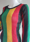 Rasta Long Sleeves Blouse Mesh Jamaica Tunic T Shirt Vest Hot Top Women Reggae