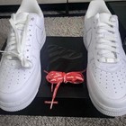 Size 9 5 - Nike Air Force 1 X Supreme Low Box Logo - White  Unworn   Ships Fast