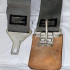 2 Vintage Military Surplus Aircraft Seat Lap Belts   1 Set Of Shoulder Harnesses