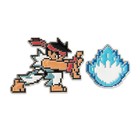 Street Fighter Hadoken Pins Set Of 3 Ryu Ken Akuma Enamel Collectible