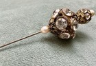 Victorian Clear Rhinestone Hat Pin 4 3 16   
