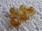 Vintage Bakelite Buttons Apple Juice Chunky Ball Round Sphere Drilled  1 2  Ag