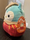 Nwt Squishmallow 8    Winston The Owl Halloween Squad Scarecrow Costume Hat