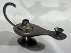 Antique Indian Middle East Or Tibetan Cast Bronze Oil Lamp